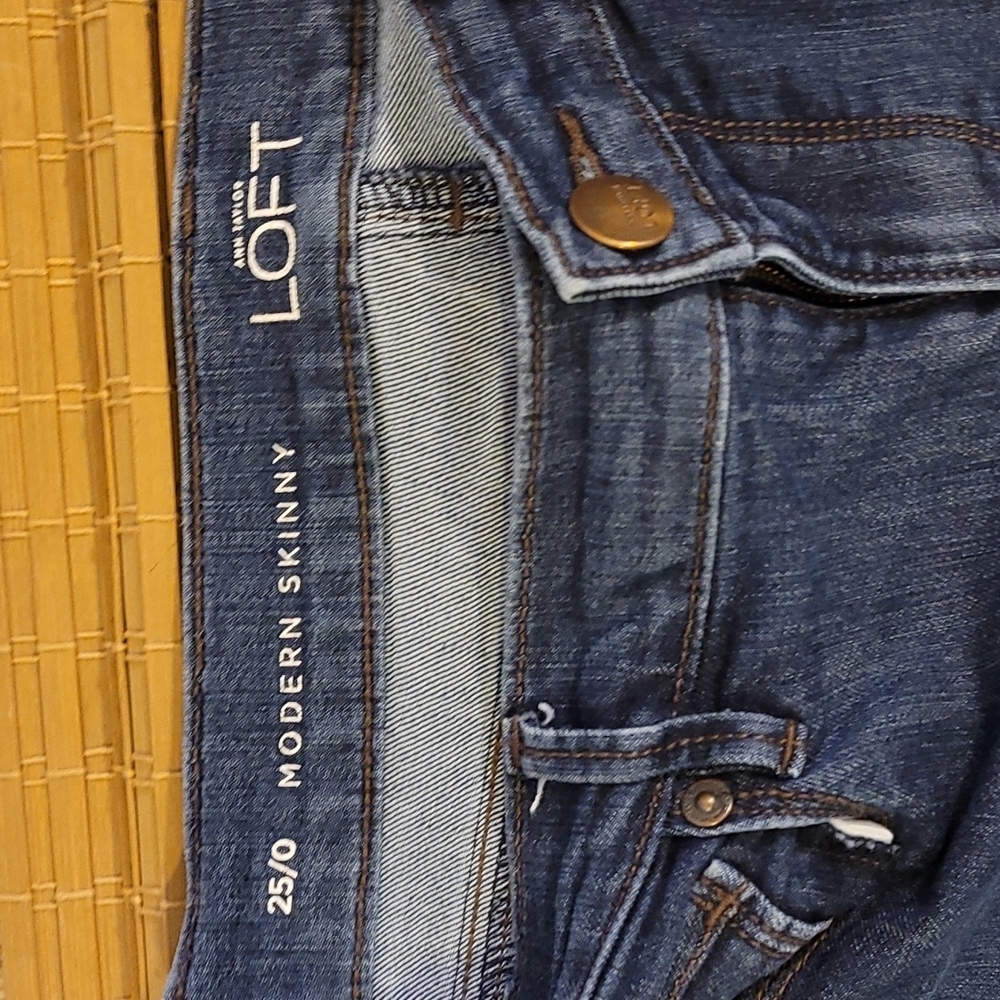 D20 Loft- Womens Skinny blue jeans size 25/0 - Picture 2 of 3